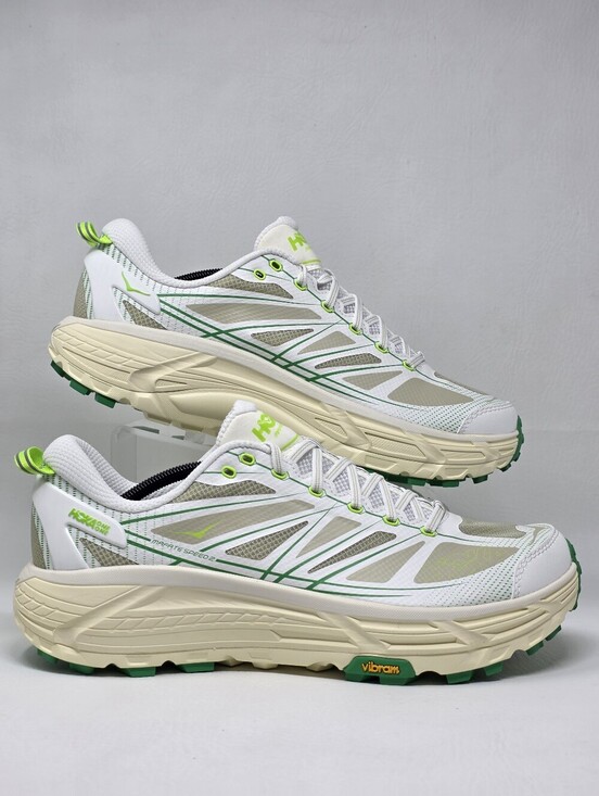 HOKA Mafate Speed 2 White/Fresh Cut Grass Men\'s Size 13 Trail Running Shoes New main image 8